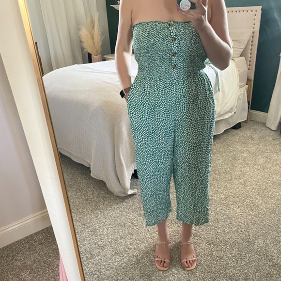 NWT Angashion strapless romper with optional belt size L - Picture 3 of 6